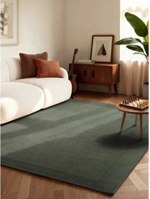 Covor verde închis țesut manual din amestesc de lână 160x230 cm Kari – Villeroy&amp;Boch