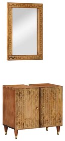 vidaXL Set mobilier de baie, 2 piese, lemn masiv de mango