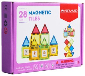 SET DE CONSTRUCTIE MAGNETIC 3D - 28 PIESE - MAGPLAYER (MPL2-28)