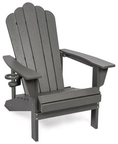 Fotoliu de grădină gri din plastic Adirondack – Bonami Selection