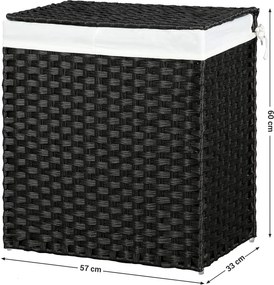 Cos rufe Ratan sintetic Negru