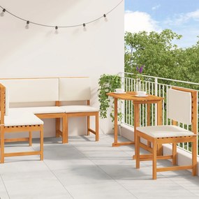vidaXL Set mobilier de grădină cu perne, 4 piese, lemn masiv de acacia