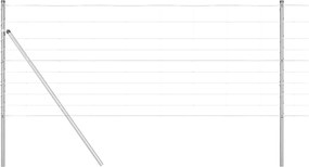 vidaXL Stâlp de gard. Galvanizat 50 x 1 m Oțel