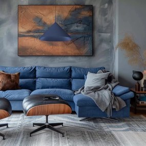 Lustră suspendată pe cablu CAPITAL, 1xGX53/15W/230V, Ø 46 cm, albastru