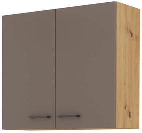 Dulap superior de bucătărie Barb 80 G-72 2F (stejar artisan + trufă). 1044953