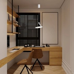 Lustra LED din metal alb reglabila Ovidia