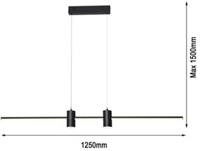 Lustră LED dimabilă pe cablu Immax NEO 07230L LITE ESTRELAS LED/30W/230V + telecomandă