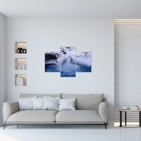 Tablou cu cascadele iarna (90x60 cm)