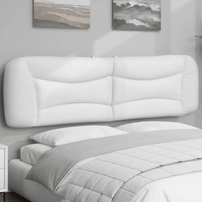 374608 vidaXL Pernă pentru tăblie pat, alb, 180 cm, piele artificială
