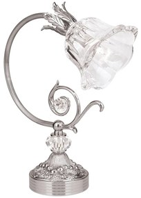 Veioza, Lampa de masa design clasic LA BOHEME, argintiu antic