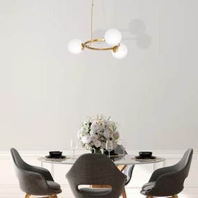 Lustră pe cablu VIENNA 3xE14/40W/230V auriu