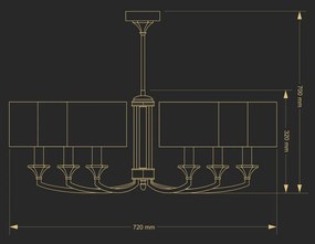Candelabru 6 brate design clasic realizat manual Decor