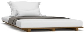 824596 vidaXL Cadru de pat, maro miere, 75x190 cm, lemn masiv de pin