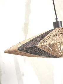 Lustra/Pendul eco din iuta Iguazu S disc 40cm, bl/nat
