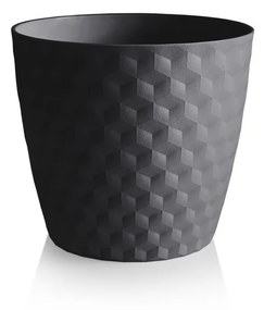 Ghiveci reciclat mat Ruby 36 cm, antracit, 36 cm