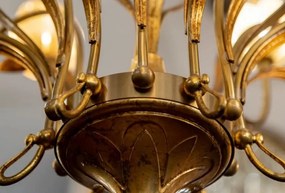 Candelabru 6 brate LUX realizat manual Tulipani