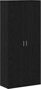 vidaXL Înălțat Stejar negru 80 x 35 x 180 cm Lemn compozit