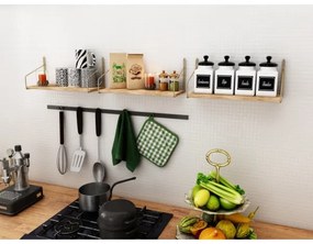 Raft de perete 45x16 cm stejar/auriu