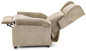 Fotoliu recliner cu functie de masaj Agustin M stofa bej