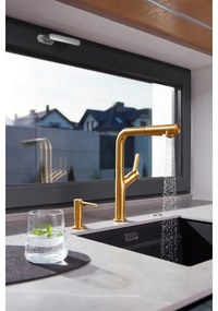 Baterie de chiuvetă cu cap de duș extractibil KFA Armatura 6623-220-31 DUERO DESIGN auriu