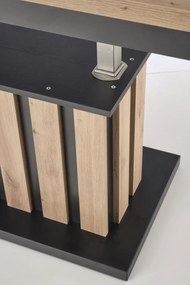 Masa de cafea Baretti extensibila stejar artizan/negru L130-170 cm