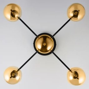 Lustră aplicată Jupiter 2032 FIGARO 5xG9/10W/230V negru/auriu/bej