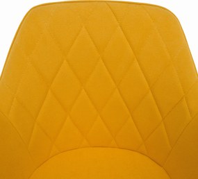 Scaun de birou, material galben/alb, SANTY