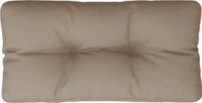 vidaXL Pernă de paleți, gri taupe, 80x40x12 cm, material textil