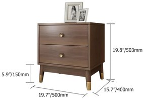 Noptieră stil Modern în nuanța de Nuc DEPRIMO 33766 - eleganță și funcționalitate pentru dormitor by Deprimo