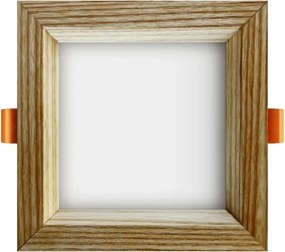 Corp de iluminat LED încastrat SQUARE LED/6W/230V 3000K 12x12 cm lemn masiv frasin APLED