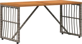 vidaXL Masă de exterior Gri 80 x 40 x 40 cm Oțel și Poliratan
