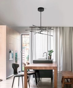 Lustra LED design modern cu brate reglabile RACCIO negru