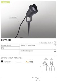 Tarus de exterior cu spot directionabil IP65 EDVARD
