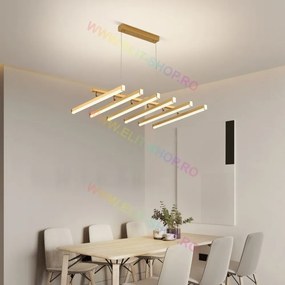 Lustra LED Cu Telecomanda, Elit's Esn1798-6-GD, 144W, GOLD