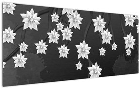 Tablou - Flori pe ramuri (120x50 cm)