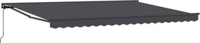 vidaXL Copertină retractabilă manuală Antracit 5 × 3,5 m