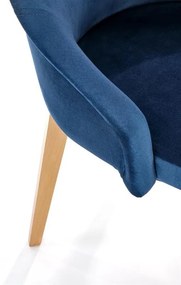 Scaun Toledo 2 velvet bleumarin/stejar miere Monolith 77