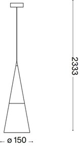 Lustră LED pe cablu Ideal Lux CONO 1xGU10/7W/230V d. 15 cm alamă