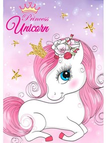 Unicorn Princess pătură polară 100x140cm