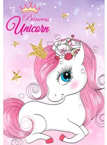 Unicorn Princess pătură polară 100x140cm