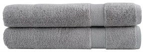 vidaXL Prosoape premium SOLUND 2 buc gri 100x200cm 600gsm
