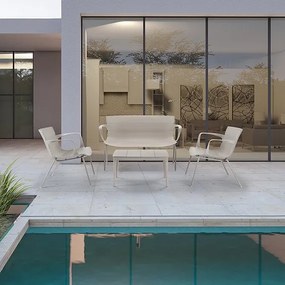 Set mobilier de exterior din 4 piese Jara gri