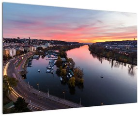 Tablou cu Praga nocturnă (90x60 cm)