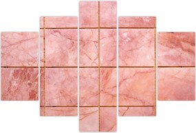 Tablou - Roz, gresie marmorată (150x105 cm)
