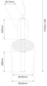 Lustră LED pe cablu ARAME LED/23W/230V d. 22 cm negru