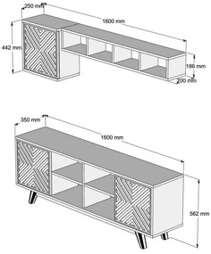Mobilier living Ivonne (Galben + Nuc). 1089205
