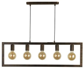 Lustra rustica cu 5 surse de lumina Oblong