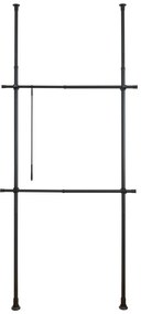 Suport pentru haine negru telescopic din metal Herkules – Wenko