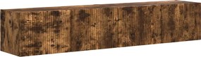 vidaXL Dulap TV de perete 2 pcs Stejar fumuriu 60 x 31 x 29.5 cm