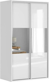 Dulap FLEX, alb, PAL, cu 2 usi, 120x66x218 cm